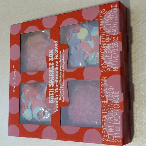 Body Raves Other - Bath Sparkle Box - Pink and Blue Vanilla Marshmallow Set